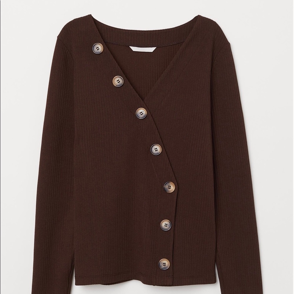 Brown ribbed casual shirt